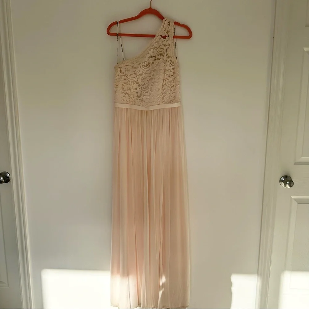 David’s Bridal one shoulder bridesmaid dress. Worn once. - Picture 3 of 10